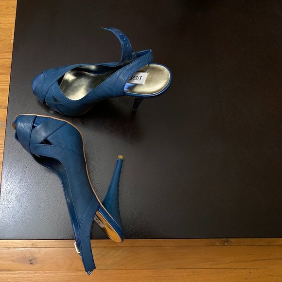 New Steve Madden Marlene  Platform sandal in blue size 6.5 - Picture 3 of 3